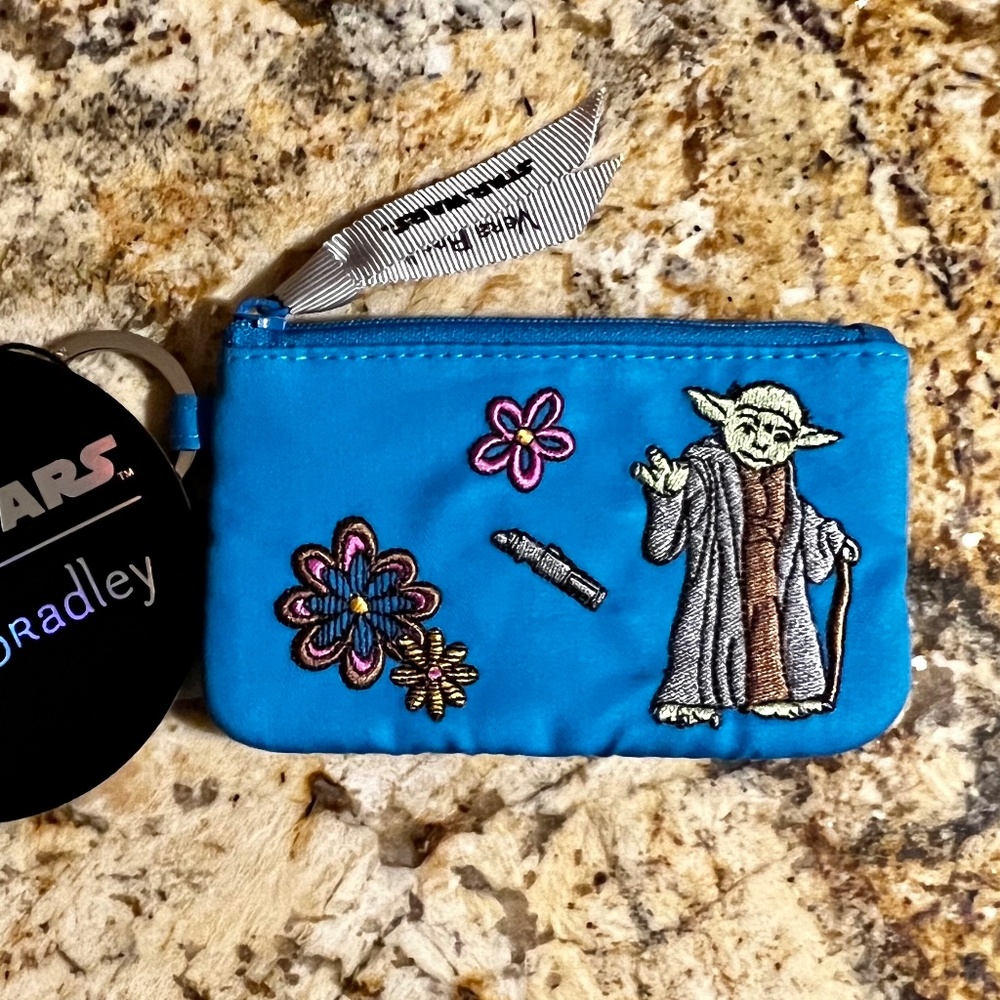 Vera Bradley Star Wars Yoda ID Zip Card Case New with Tags Limited Edition